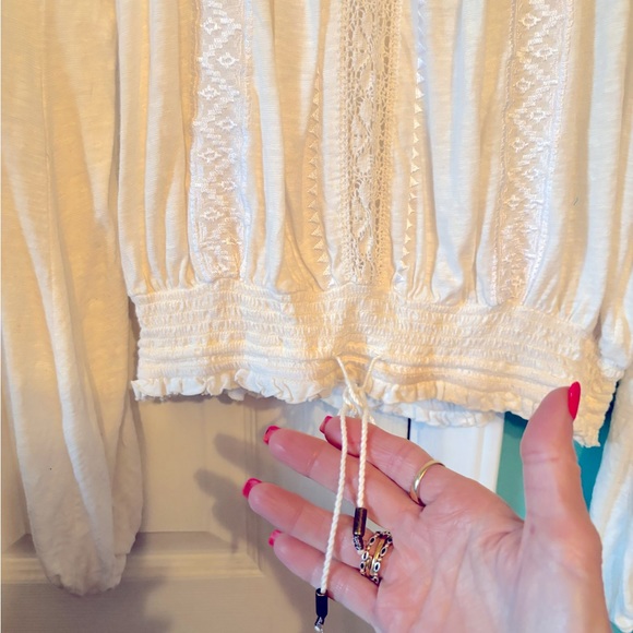 Free People Top Size XS COLOR :Cream So beautiful the detail is amazing. - Picture 2 of 7
